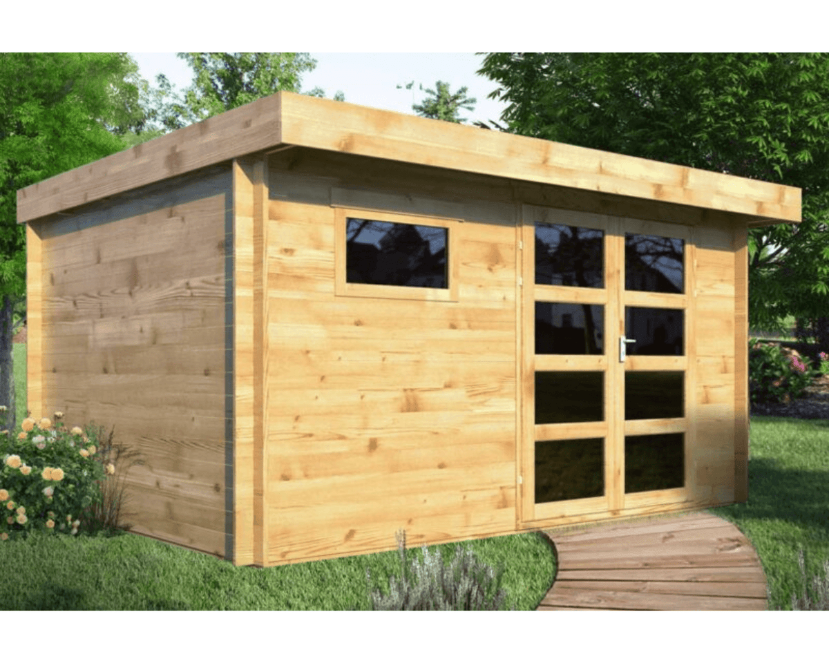 Abri de Jardin Bois moderne – 13 m2 – Qualité Supérieur – Prix usine – DESTOCKAGE