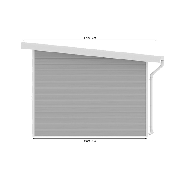 Abri de jardin composite SINTRA – 9 m2 gris clair – Prix usine – DESTOCKAGE