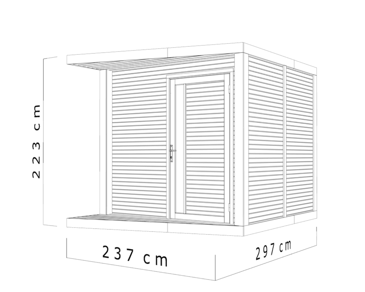 Abri de Jardin Moderne – 7.1 m2 – Finition Haut de Gamme- Prix usine – DESTOCKAGE