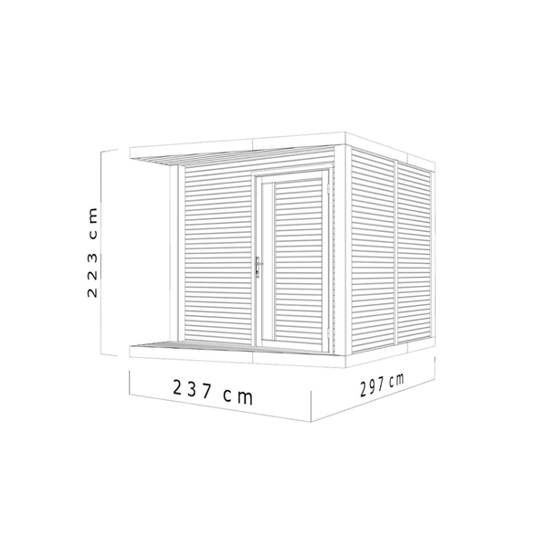 Abri de jardin Neris – 237 x 297 cm
