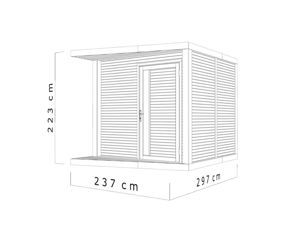 Abri de jardin Neris – 237 x 297 cm