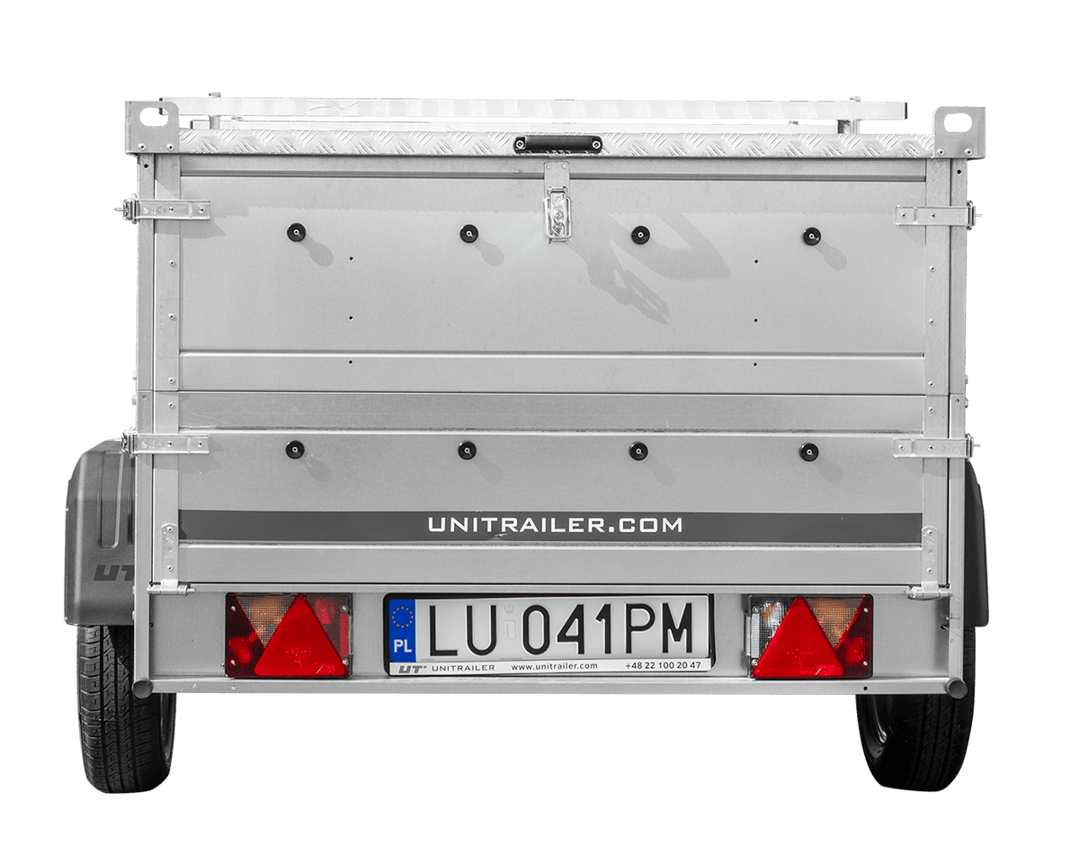 Remorque légère 200x125 UNITRAILER GARDEN 201 KIPP avec côtés BIS et couverture en aluminium