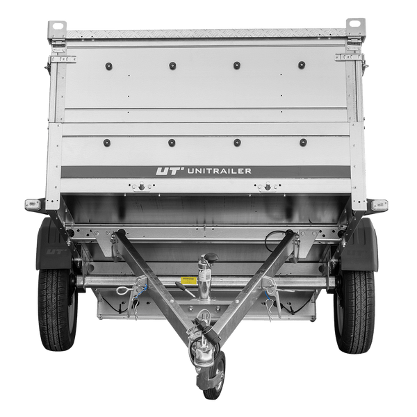Remorque un essieu 230x125 UNITRAILER GARDEN 230 KIPP avec côtés BIS et couverture en aluminium