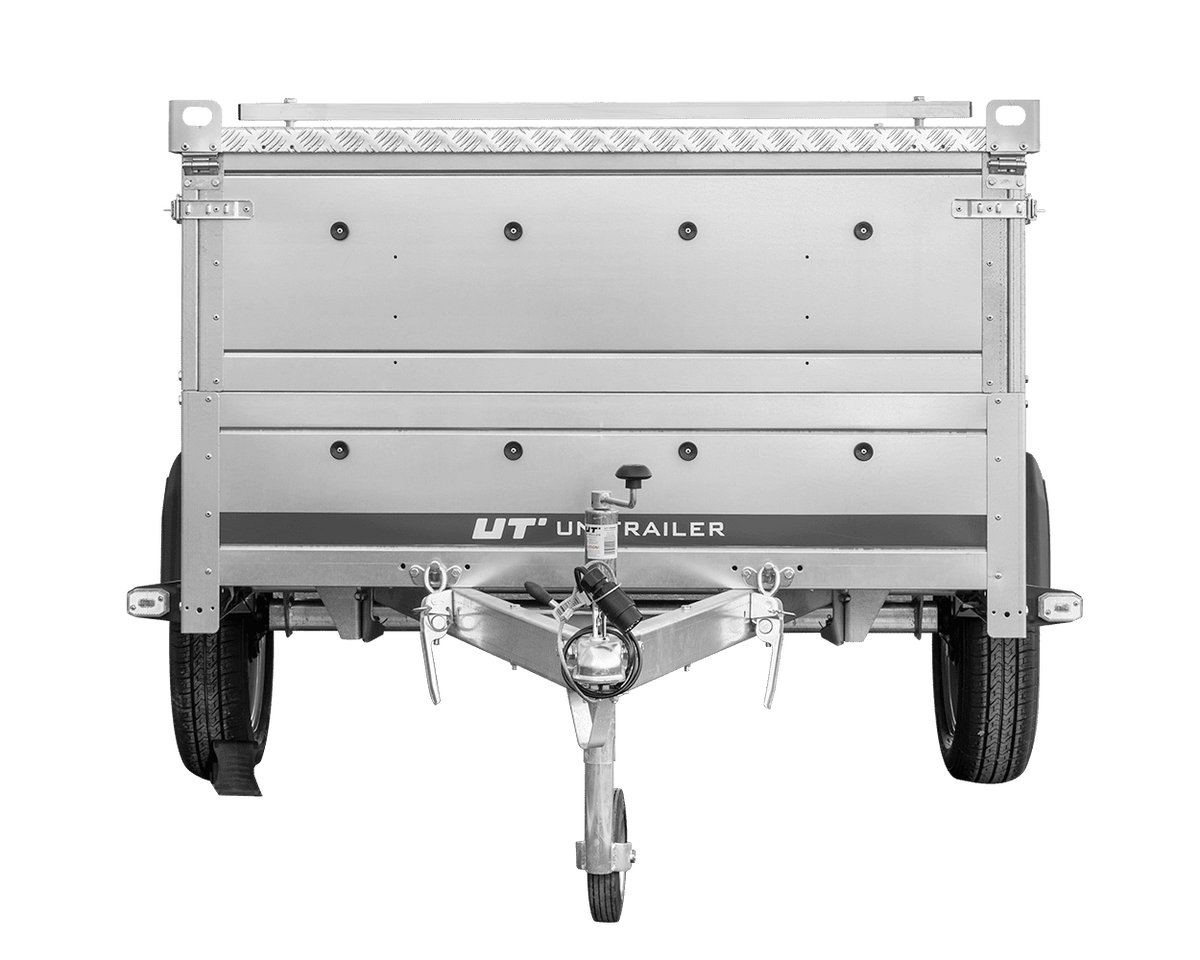 Remorque un essieu 230x125 UNITRAILER GARDEN 230 KIPP avec côtés BIS et couverture en aluminium