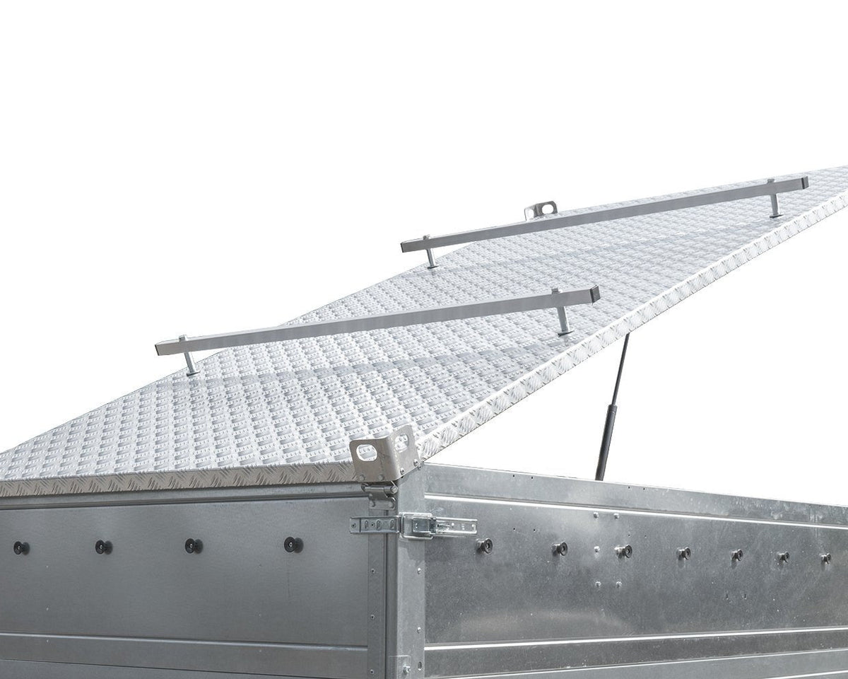 Remorque un essieu 230x125 UNITRAILER GARDEN 230 KIPP avec côtés BIS et couverture en aluminium