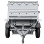 Remorque neuve 200x106 avec bâche plate, rehausses de ridelles et roue jockey - Garden Trailer 200 KIPP