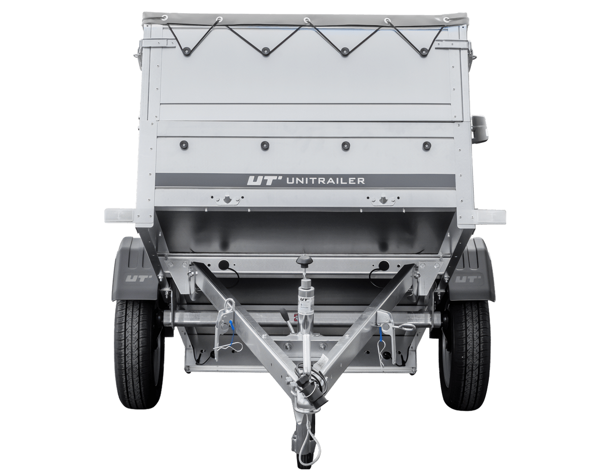Remorque neuve 200x106 avec bâche plate, rehausses de ridelles et roue jockey - Garden Trailer 200 KIPP