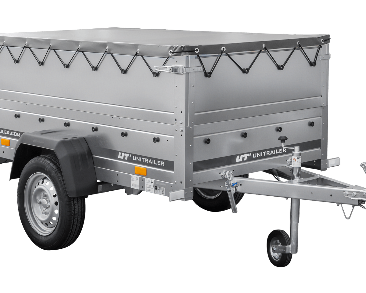 Remorque neuve 200x106 avec bâche plate, rehausses de ridelles et roue jockey - Garden Trailer 200 KIPP