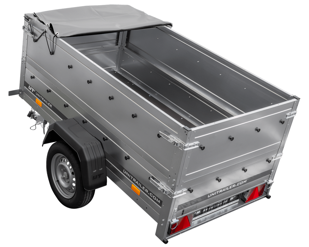 Remorque neuve 200x106 avec bâche plate, rehausses de ridelles et roue jockey - Garden Trailer 200 KIPP