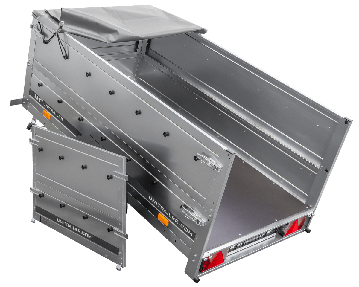 Remorque neuve 200x106 avec bâche plate, rehausses de ridelles et roue jockey - Garden Trailer 200 KIPP