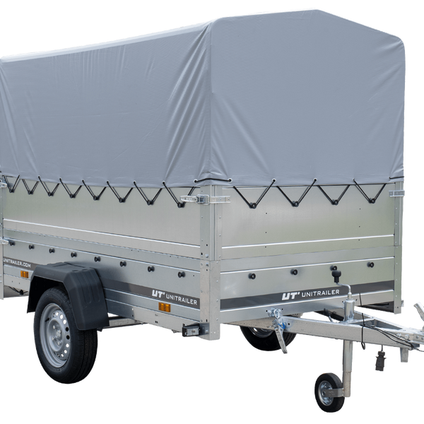 Remorque haute avec rehausses de ridelles et bâche haute - 2,30 x 1,25 m - Garden Trailer 230 KIPP