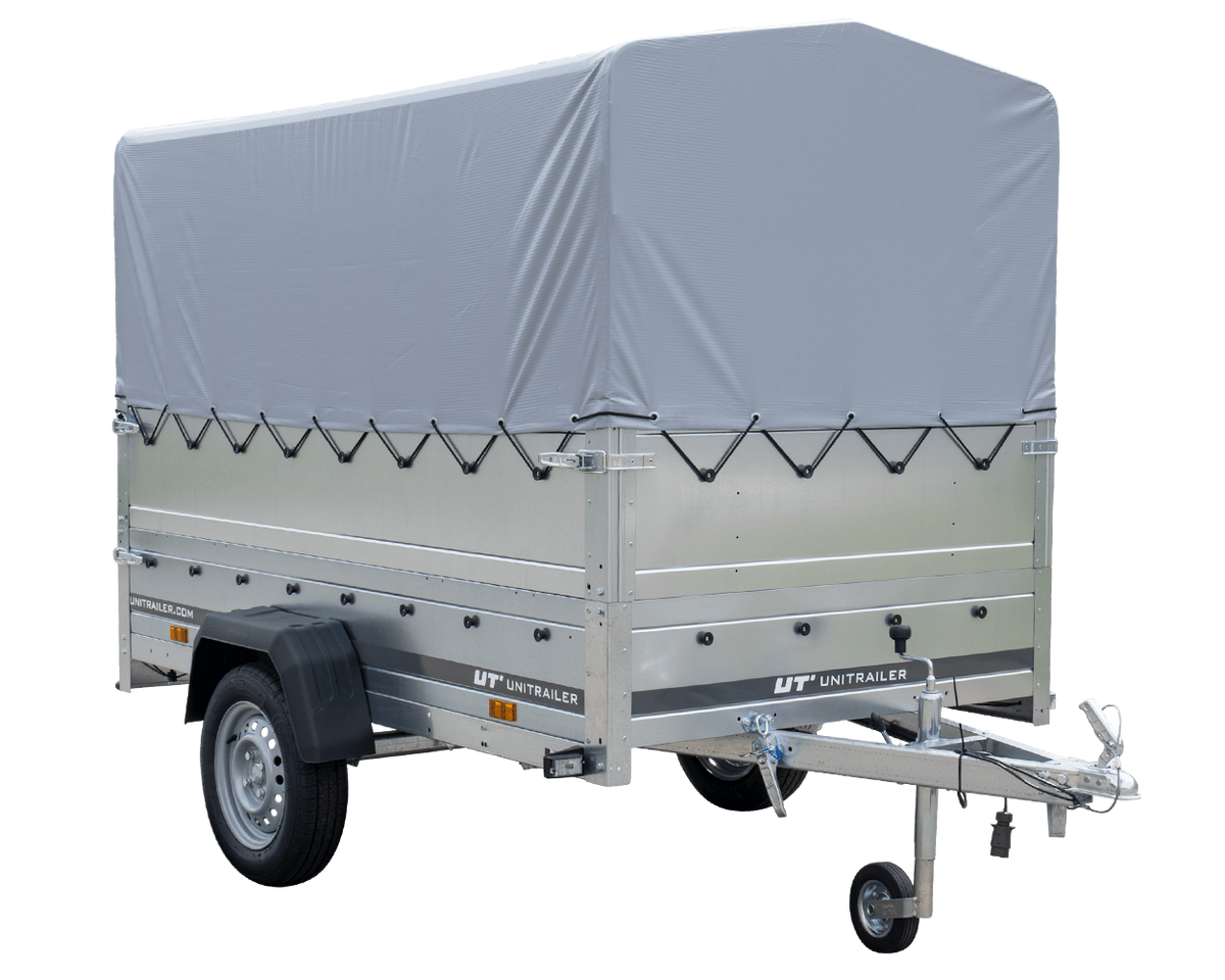 Remorque haute avec rehausses de ridelles et bâche haute - 2,30 x 1,25 m - Garden Trailer 230 KIPP