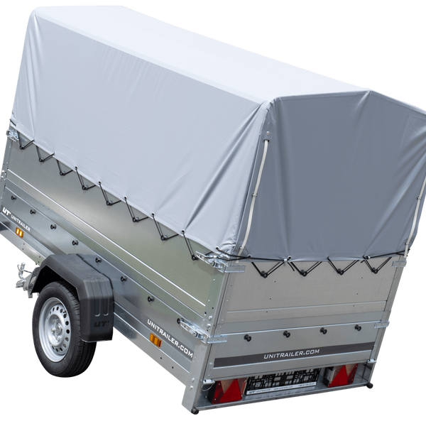 Remorque haute avec rehausses de ridelles et bâche haute - 2,30 x 1,25 m - Garden Trailer 230 KIPP