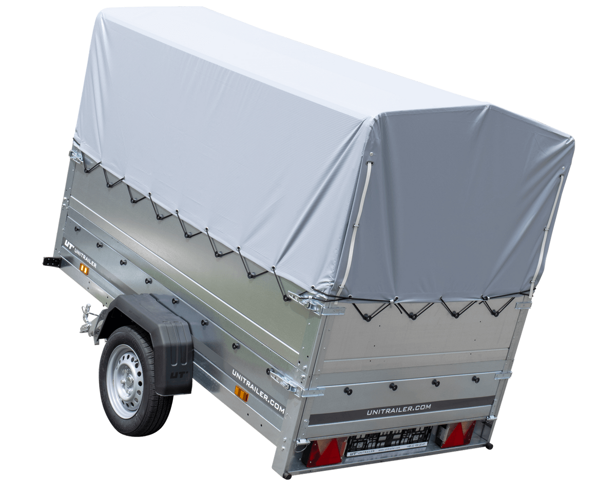 Remorque haute avec rehausses de ridelles et bâche haute - 2,30 x 1,25 m - Garden Trailer 230 KIPP