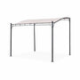 Pergola adossée 3x2.5m - Brestum - Toile beige - Pergola murale BRESTUM 3X2,5M