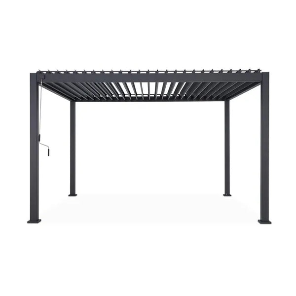 Pergola Bioclimatique gris anthracite – Triomphe – 3x4m. aluminium. à lames orientables TRIOMPHE 4X3M