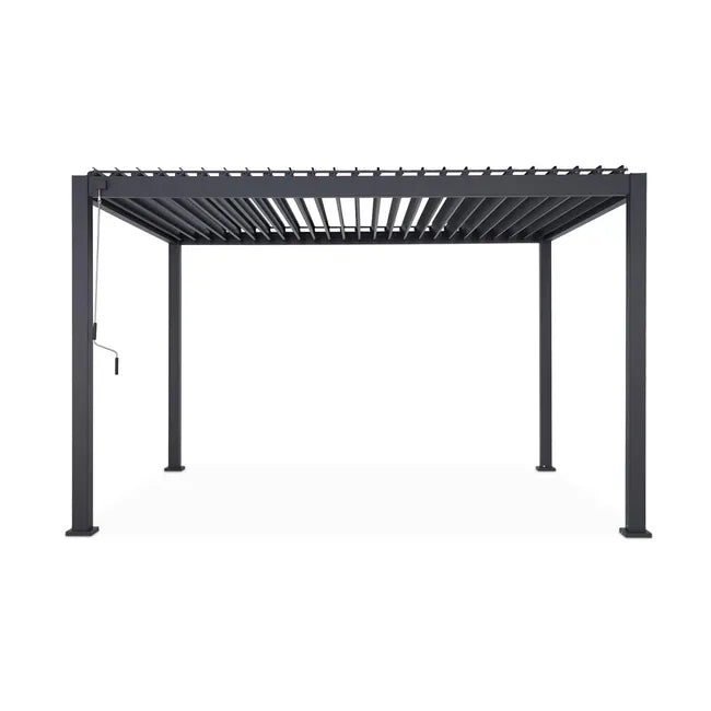 Pergola Bioclimatique gris anthracite – Triomphe – 3x4m. aluminium. à lames orientables TRIOMPHE 4X3M
