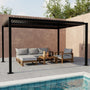 Pergola bioclimatique noir. aluminium et acier. 3x4m. lames orientables PALACE 4X3M