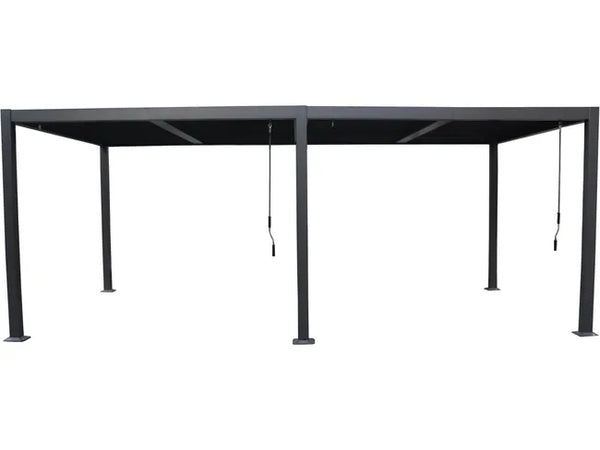 Pergola bioclimatique "Windsor" en aluminium - 3 x 6 m - Gris